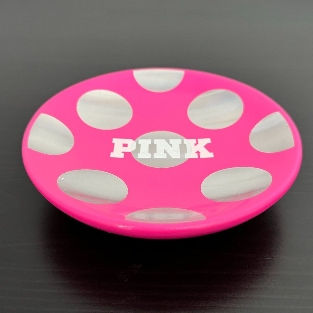 Victoria's Secret PINK Polka Dot Catch-All Dish Tray Soap Dish Trinket Holder
